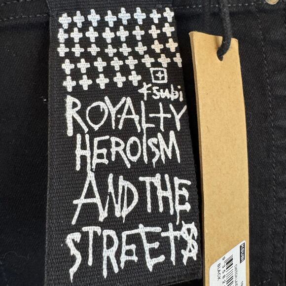 Ksubi 42 Chitch Laid Black Slim Tappered Leg Mid Long Rise Jeans - Picture 7 of 8